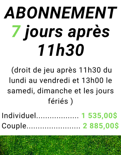 ABONNEMENT 5 jours (31)
